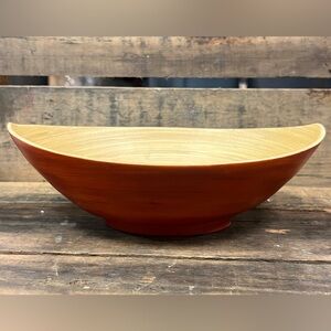 Orange Bamboo Bowl
